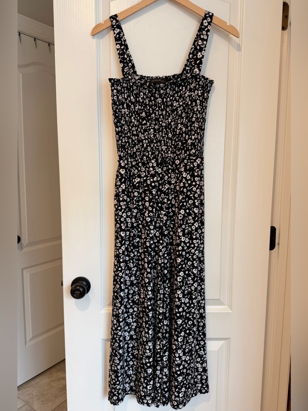Banana Republic Black and White Floral Jumpsuit